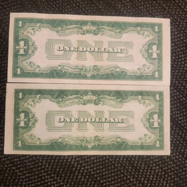 👀💎1928/1934 $1 Dollar Funny Back Silver Certificate Blue Seal Uncirculated 💎 2