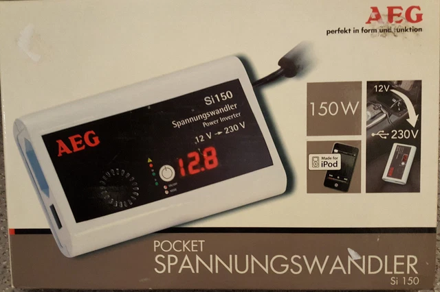 AEG Spannungswandler Pocket Si 150 - 12 V auf 230 V / 150 W mit USB 1 A