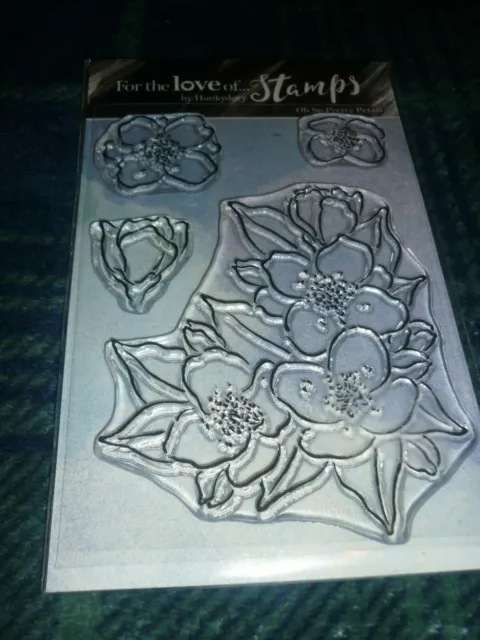 Sheet Of Hunkydory Clear For The Love Of Stamps (4) Oh So Pretty Petals New