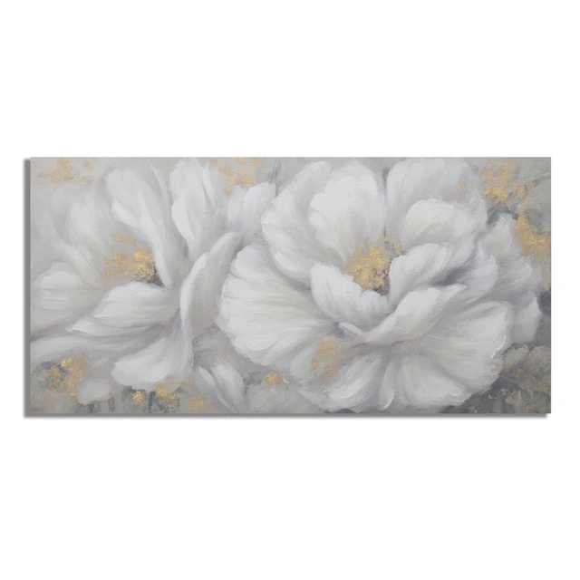 MAURO FERRETTI Dipinto a Mano su Tela Floreale 140x70cm Quadro Glamour