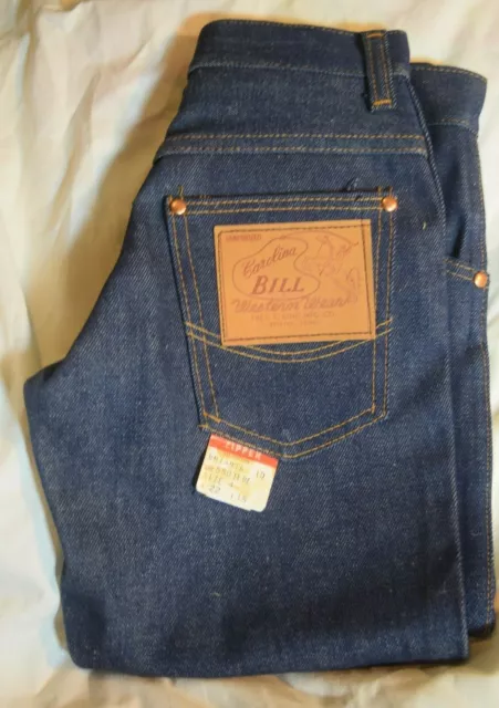 TT-008 Carolina Bill Western Wear Blue Jeans Bristol, TN NOS Size 4 childs