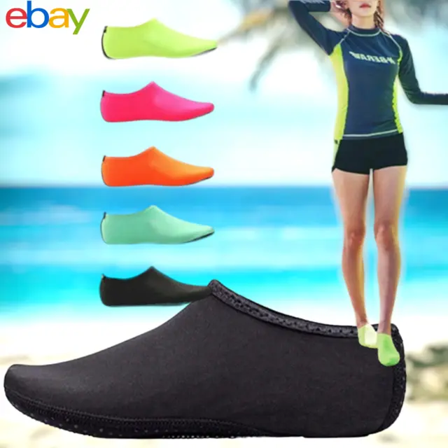 Non Slip Water Shoes Mens Womens Quick-dry Aqua Socks Beach Swim Wetsuit UK Size