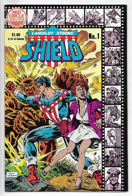 Lancelot Strong THE SHIELD Steel Sterling #1 2 3 RED CIRCLE COMIC BOOK LOT 1983