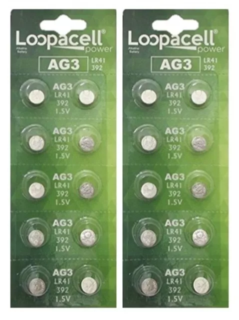 30 Pk AG3 LR41 392 392A SR736 LR736 Alkaline Button Cell Battery 2