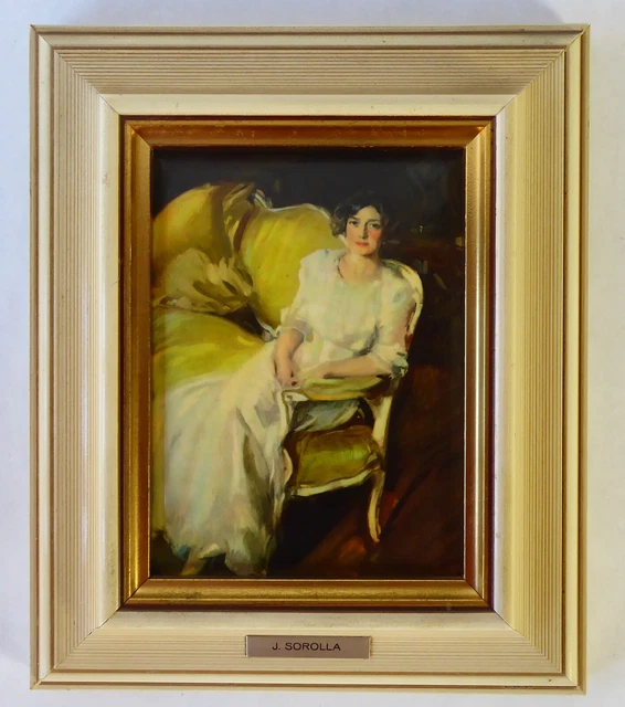 Retrato de Clotilde 1910, Sorolla  - reproducción con técnica de esmalte