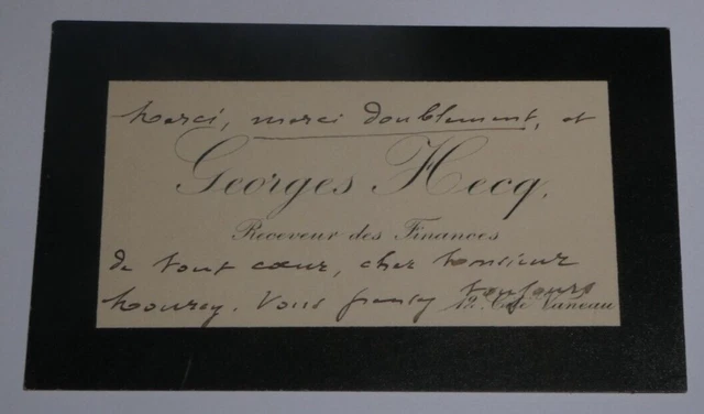 Carte de visite autographe sculpteur Denys Puech • EUR 19,90 Carte de visite autographe sculpteur Denys Puech • EUR 19,90