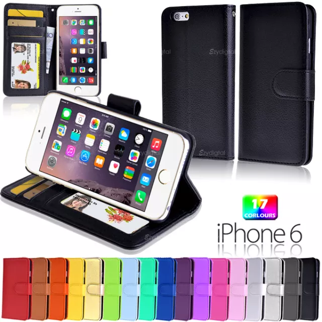 Premium New Wallet Leather Case Cover For Apple iPhone 6 6S & iPhone 6 6S Plus