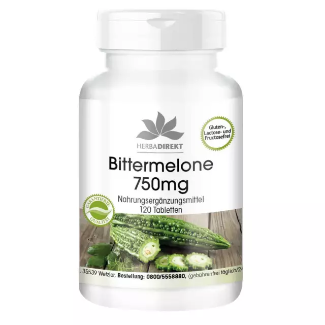 Bittermelone-Extrakt 750 mg 120 Tabletten, 10% Charantin + Chrom | herba direkt