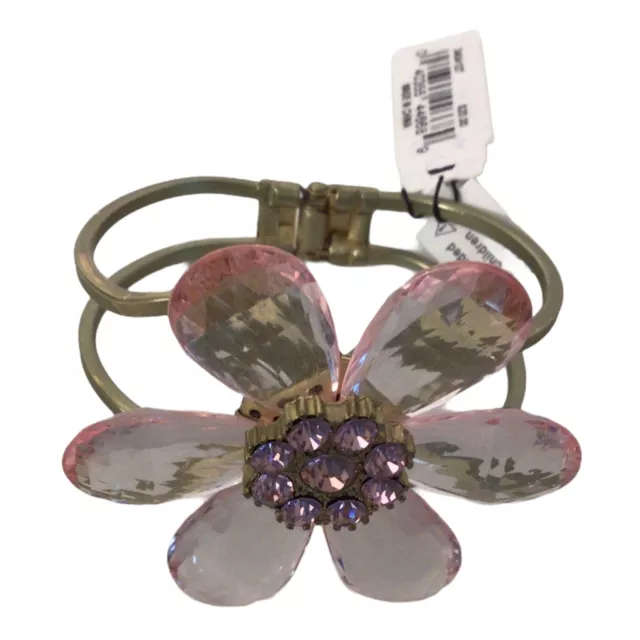 Mix It Bracelet Lucite Look Pink Flower NWT