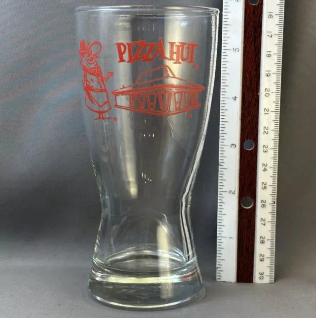 Vintage Collectible Pizza Hut Glass “Pizza Pete” Libbey 8 oz 70's Beer Soda