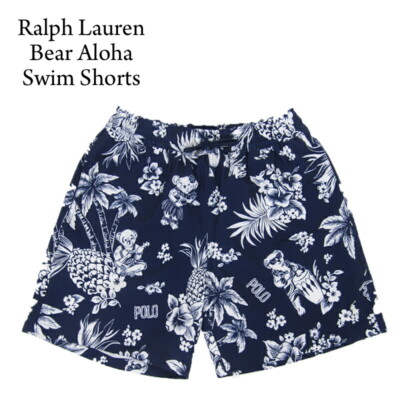 POLO RALPH LAUREN Polo Bear Floral Aloha Swimsuit Swim Trunks Shorts - Navy $69.99 - PicClick