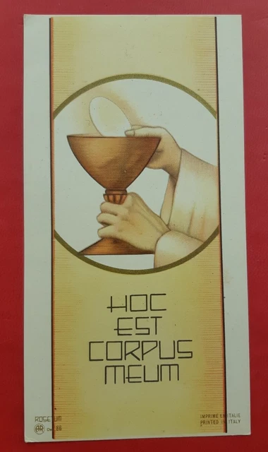 Santino AR Rosetum 86 Holy Card Hoc Est Corpus Meum