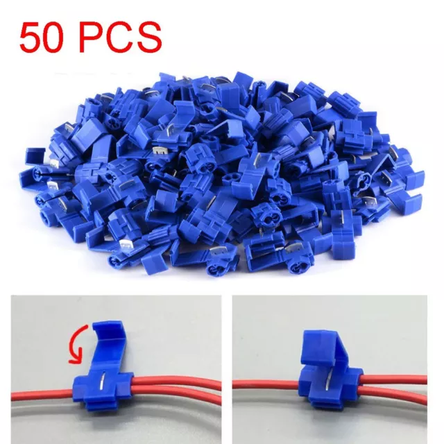 50 pièces bornes d'épissage de fil électrique bleu essentielles pour projets 2