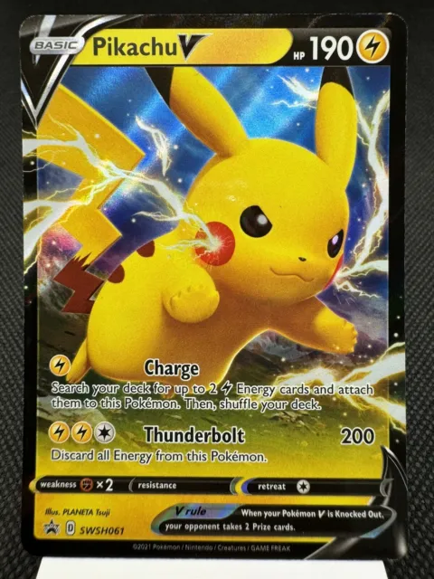 Pikachu V SWSH061 - Ultra Rare - Sword & Shield Promo Pokemon Card MINT