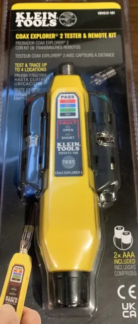 Klein Tools VDV512-101 Coax Explorer 2 Tester & Remote Kit