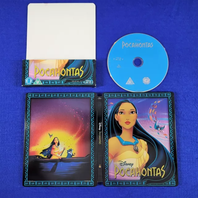 blu-ray POCAHONTAS + J-CARD Steelbook Edition Disney UK ZAVVI REGION FREE