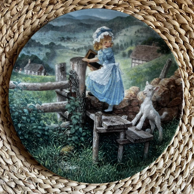 “Mary Had a Little Lamb” Knowles Vintage Collectors Plate Scott Gustafson