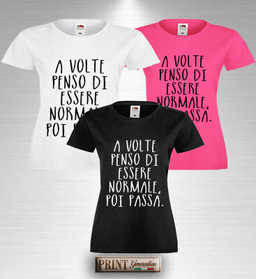 T-Shirt Stampata SOFFRO di ATTACCHI di SHOPPING Frase Divertente Regalo Donna 
