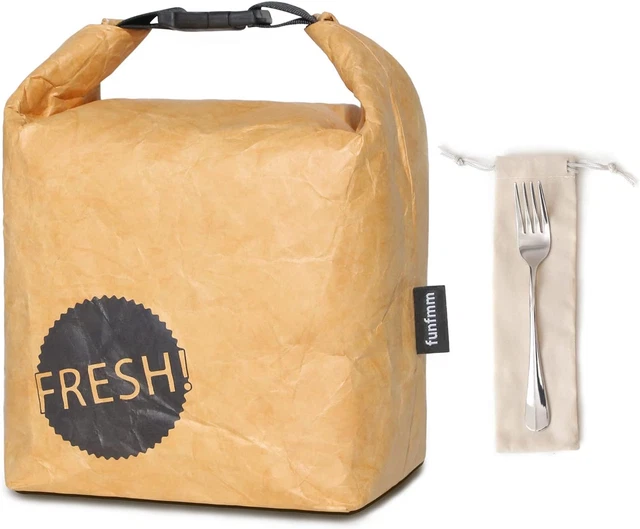 Bolsa de almuerzo para mujeres/hombres, bolsa de almuerzo reutilizable con material Tyvek resistente al agua, I