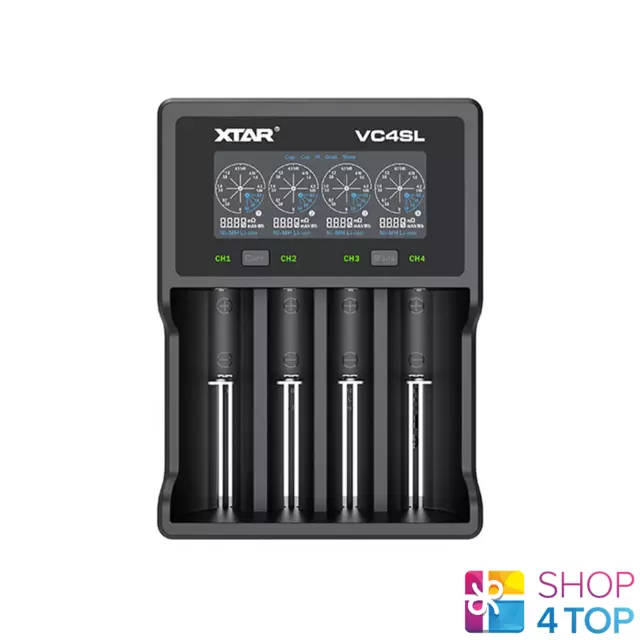 XTAR VC4SL Batterie LI-ION Chargeur Cylindrique batteries LCD USB Nimh Neuf
