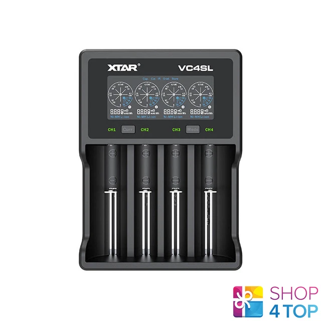 XTAR VC4SL LI-ION 18650 Batterie Chargeur Cylindrique LCD USB Nimh Neuf