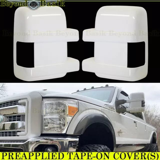 2008-2014 2015 2016 FORD F250 F350 F450 F550 Mirror COVERS Z1 YZ OXFORD WHITE