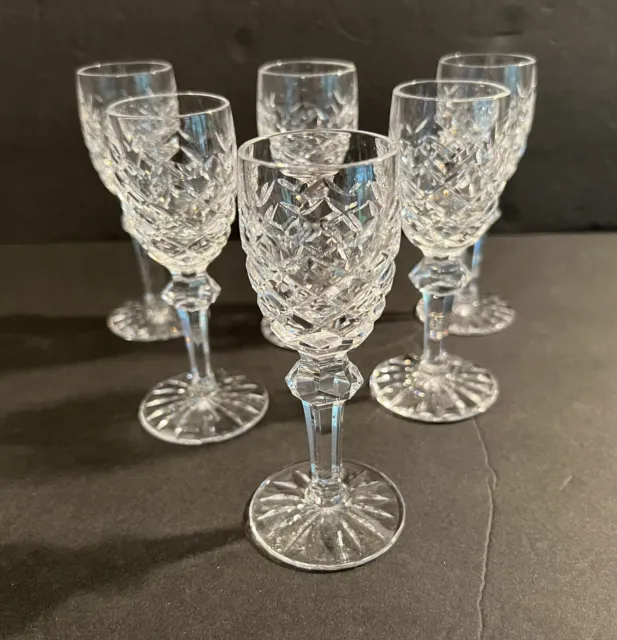 Waterford Crystal POWERSCOURT Lot of 6 Cordial Glasses 4 5/8” Exc
