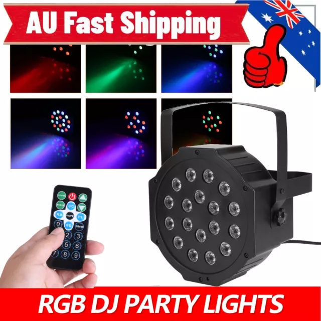 18 LED Flat Par Lights RGB Lamp for Club DJ Party Stage DMX512 Control KTV Party