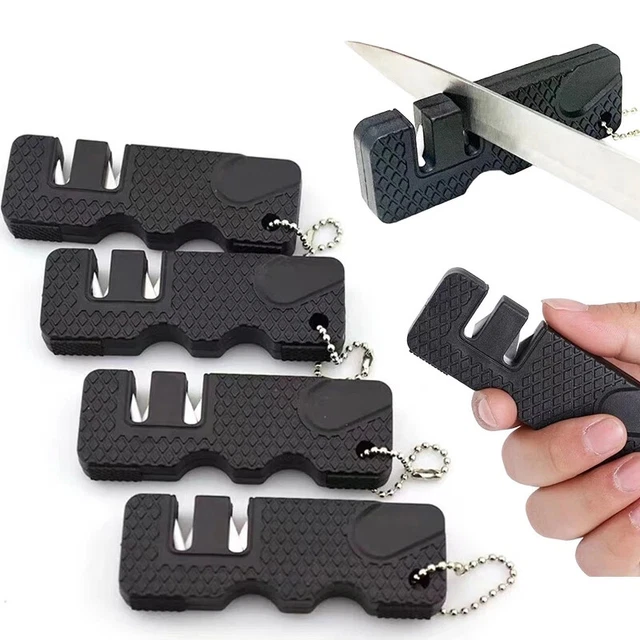 Afilador de navaja de bolsillo para exteriores mini herramienta de afilado de cerámica tungsteno portátil EE. UU.