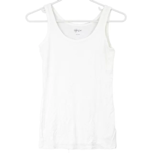 Style & Co. Women's Scoop Neck Tank Top, X-Large, White