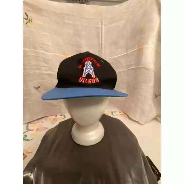 Houston Oilers Ball Cap/Hat with Embroidered “Houston Oilers” Oil Rig Logo