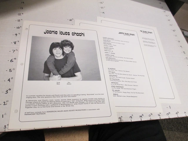 ABC TV show photo 1982 JOANIE LOVES CHACCI Scott Baio Erin Moran