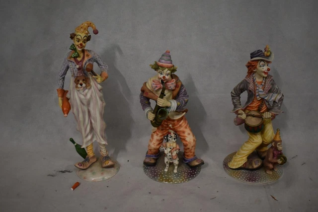 Trio of Leonardo Collection Circus Comes To Town Figurines 1996 & 1997