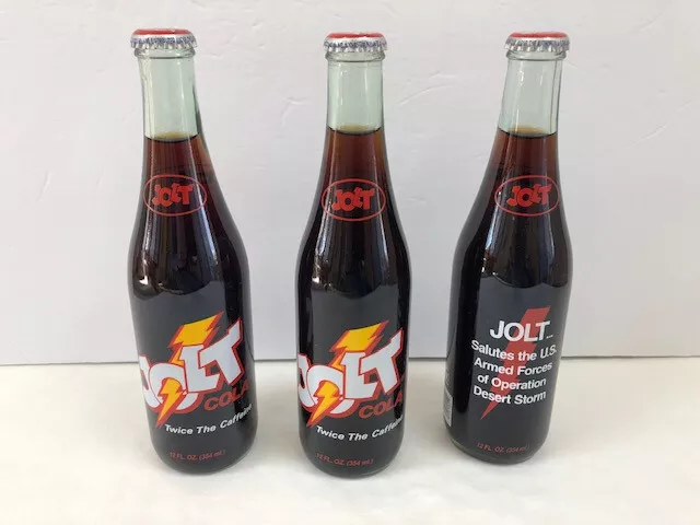 Jolt Cola Soda Bottles - Unopened - Full (3 Bottles)