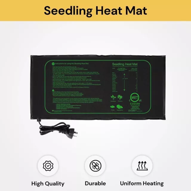 Thermostat Control Seedling Heat Mat Heating Pad Plant Seed Starter Propagation 2