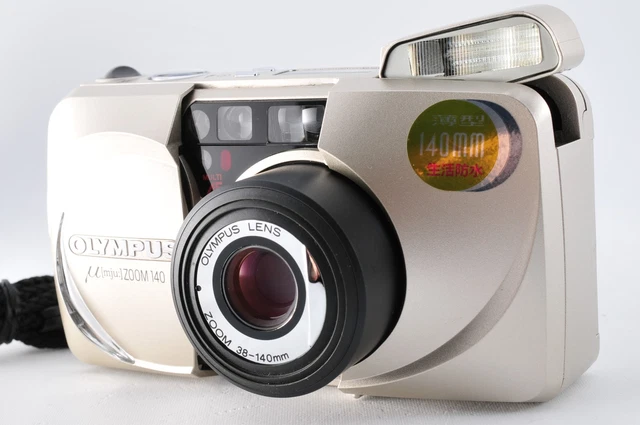 Olympus μ mju Zoom 140 Deluxe Film Camera Point & Shoot From JAPAN [MINT] #437