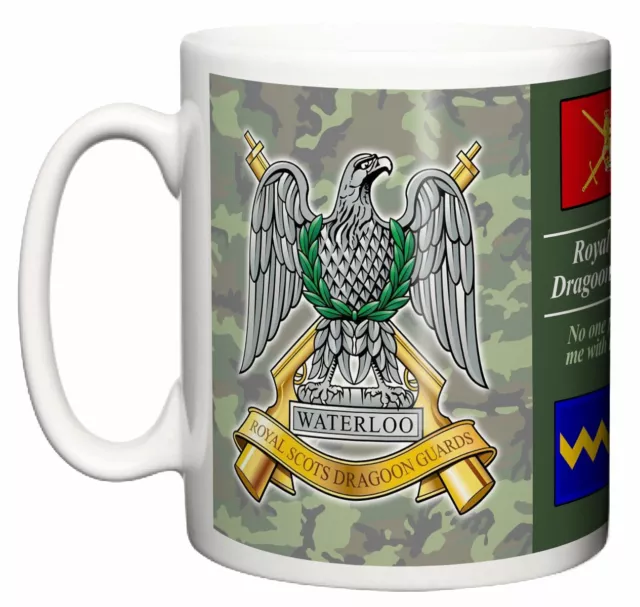 British Army Soldier Royal Scots Dragoon Guards Armoured Corps Badge TRF Tea Mug