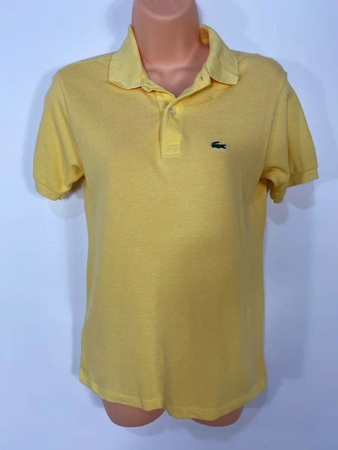 Polo Estiva Ragazza Lacoste Bambini Età 14 Anni 164Cm Manica Corta Gialla Top