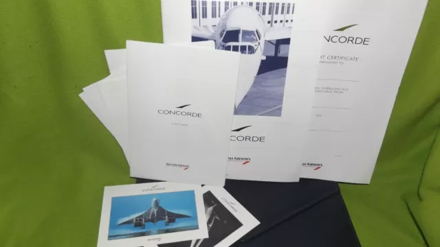 B.A. Concorde Fluggeldbörse + Inhalt Sammlerstücke British Airways Erinnerungsstücke