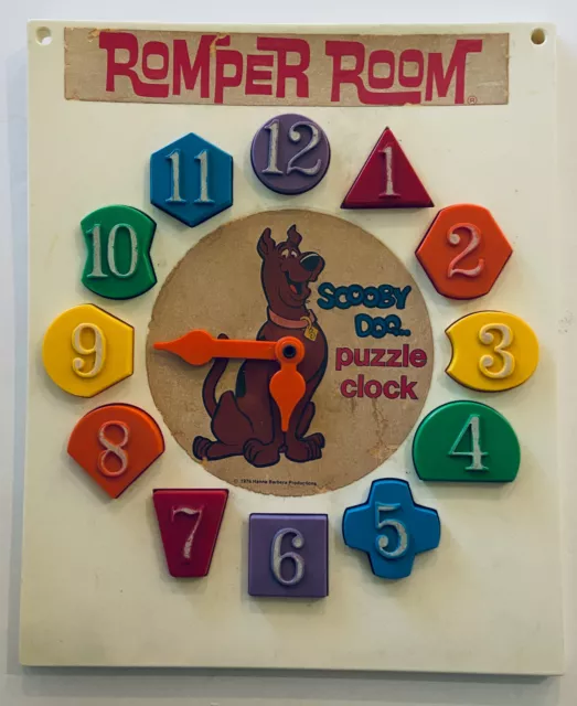 Vintage Scooby Doo 1976 Romper Room Educational Clock Toy with All Pieces