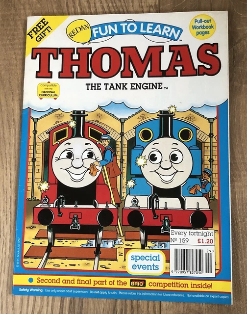 Thomas Tank Engine Learning THOMAS THE TANK Engine Fun to Learn Issue 159 From 1997 With Poster £16 ...