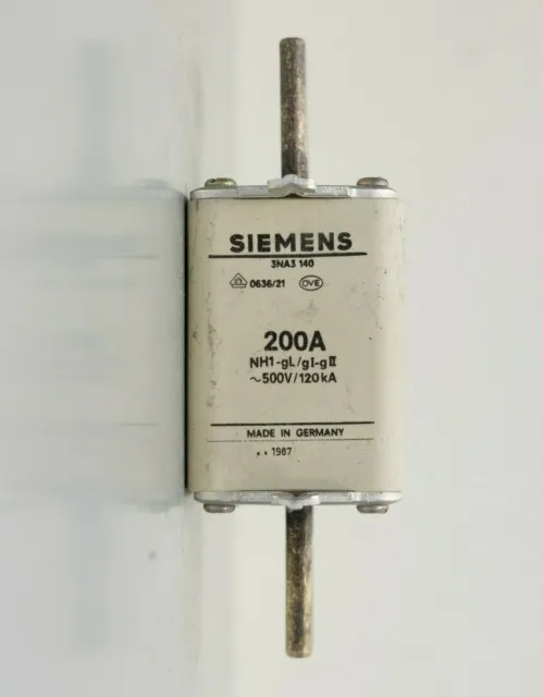 2x Siemens 3NA3 140 Sécurité NH1 Insert Fusible