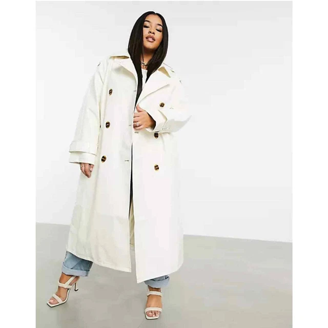ASOS Design Curve Croc Vinyl Trench Coat Size 24