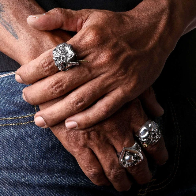 Anello Da Uomo In Acciaio Con Sigillo, Anello Con Artiglio Del Drago - Foto 9