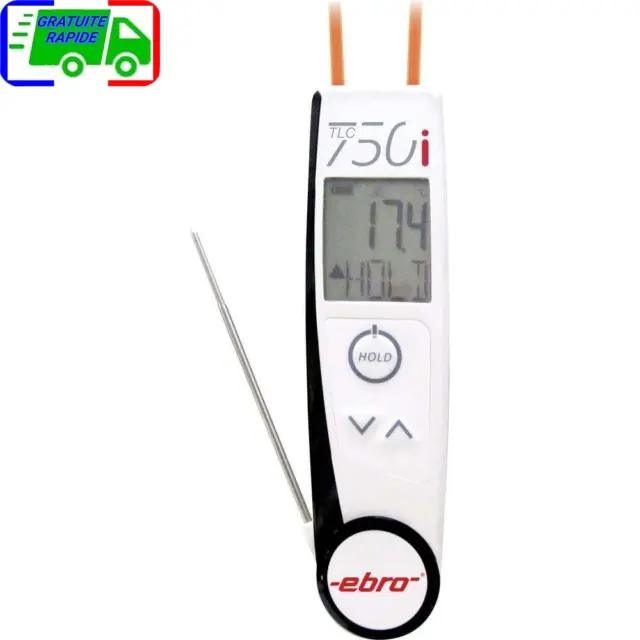 Thermomètre IR et thermomètre à piquer (HACCP) ebro TLC 750i Optique 2:1 -50 -