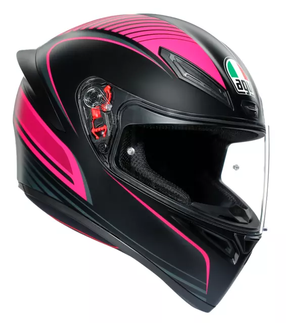 Casque Intégral Femme Moto AGV K1-s Chaud Up Rose Taille M Lady Femme Helmet
