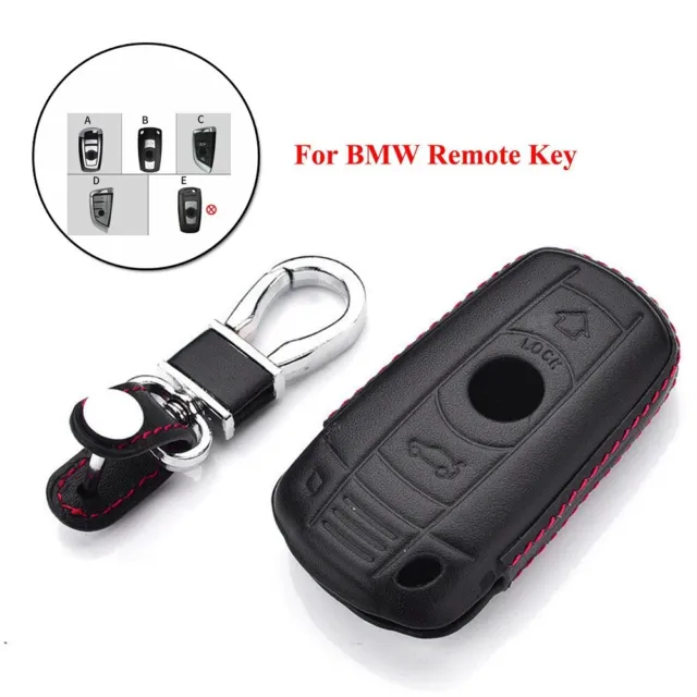 Premium Quality 2 Button Key Holder Leather Case for BMW 1 3 5 Series Car Key