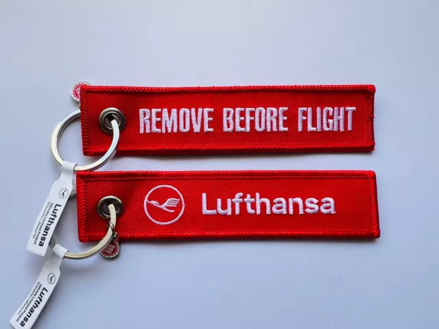 Remove before Flight  Lufthansa Edition Anhänger- rot Original  TOP RBF Keyring