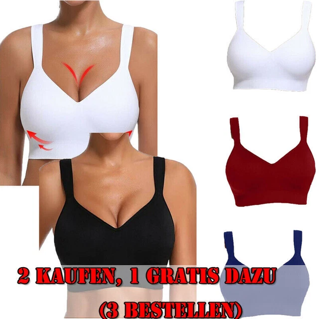 Damen Sport BH Bustier Push Up Bügelloser Bra Bralette Fitness Yoga Bra Tank Gym
