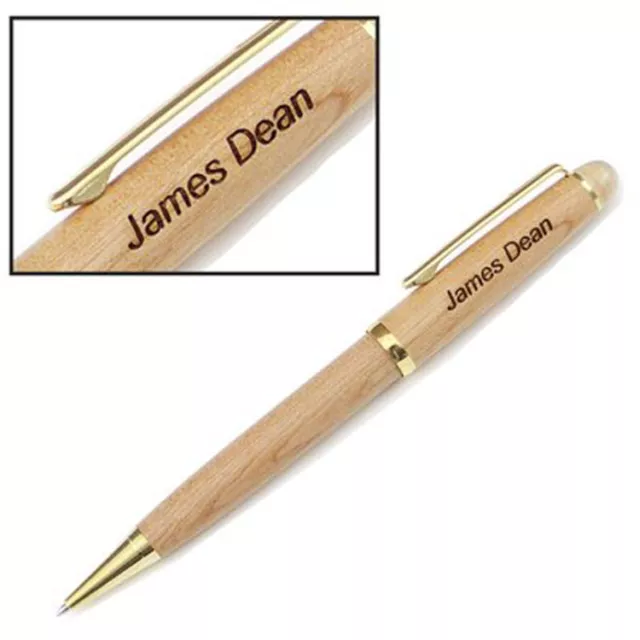 Personalized Maple Classic Twist Ballpoint Pen - Free Engraving New Mom Dad Gift